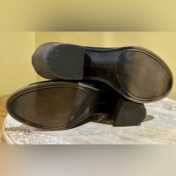 EUC Lucky Brand Black Quality Leather Ankle Boots/"Shooties". Size 6.5 - Picture 10 of 12